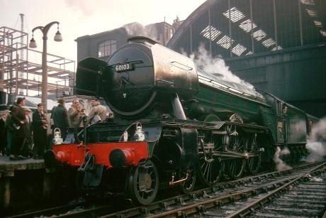 Flying Scotsman To Visit Harringworth This Summer %7C Group Travel News %7C Flying Scotsman at King's Cross station%2C 1963 %7C Credit National Railway Museum